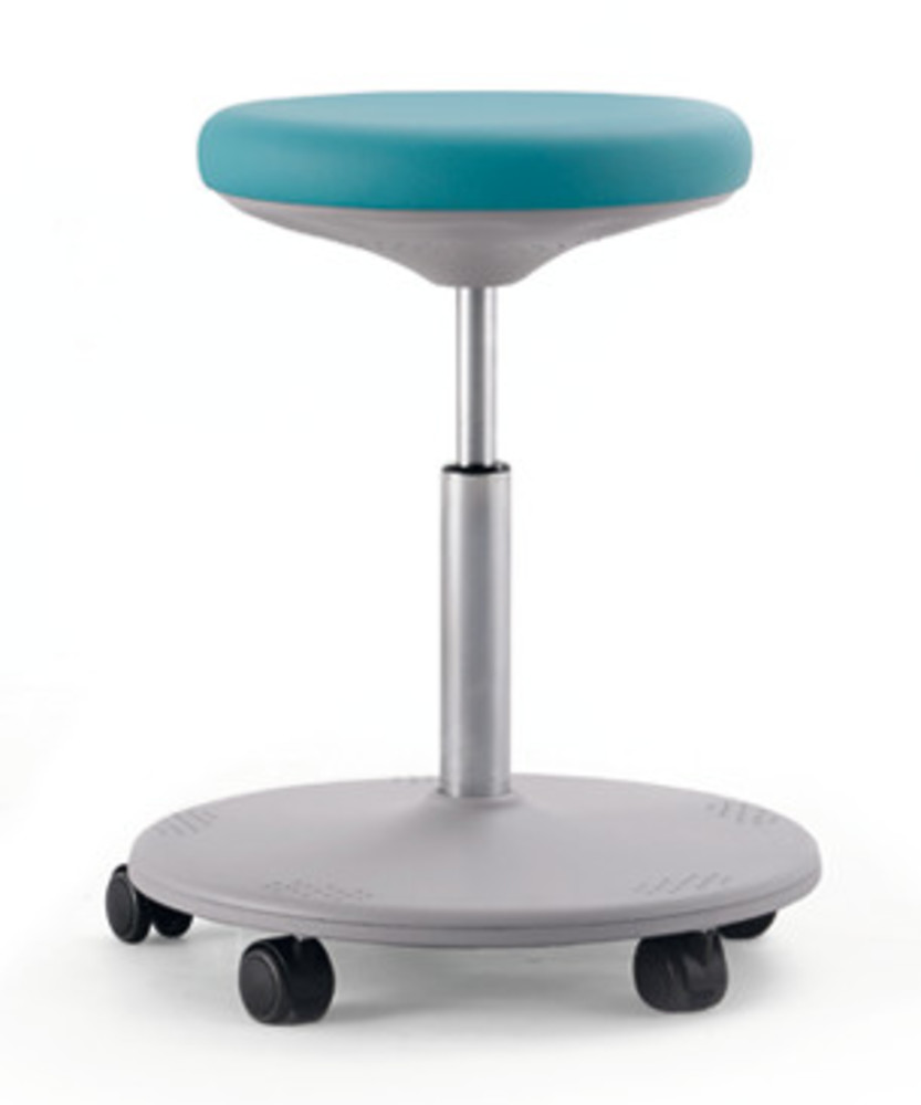 Laboratory stool Labster, mint, rollers, seat height 450-650 mm, 1 unit(s)