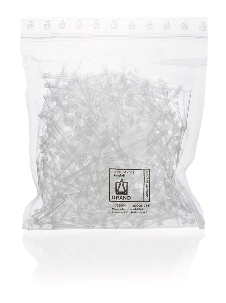Pipette tips Brand, Standard, 0.5-20 µl, PP, colourless, non-sterile