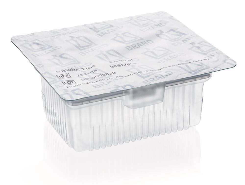 Pipette tips Brand, Standard, 0.5-20 µl clrless non-sterile palletised