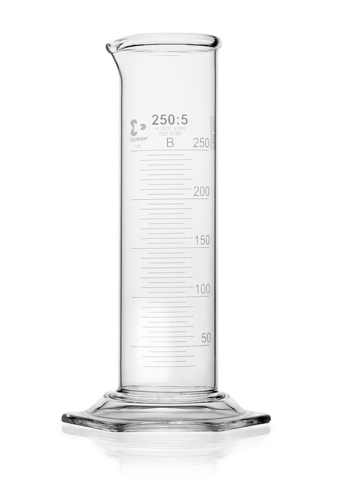 DURAN® Super Duty measuring cylinders, 250 ml, class B, 2 unit(s)