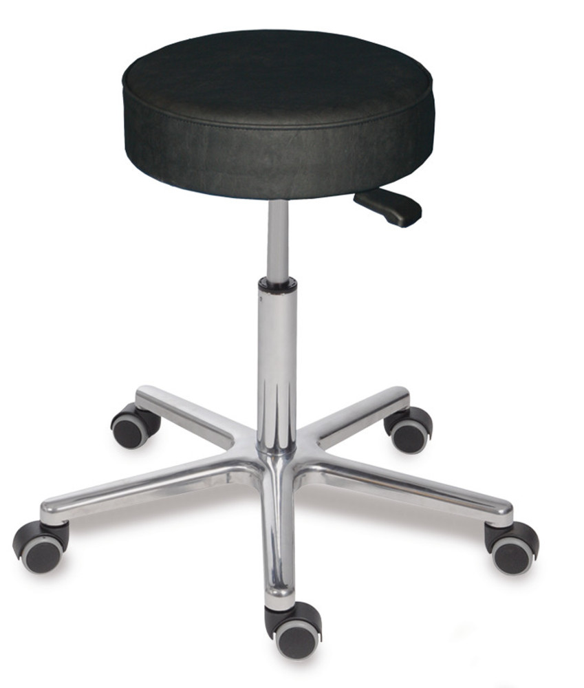 Swivel stool, XL, black synthetic leather,,  360 mm