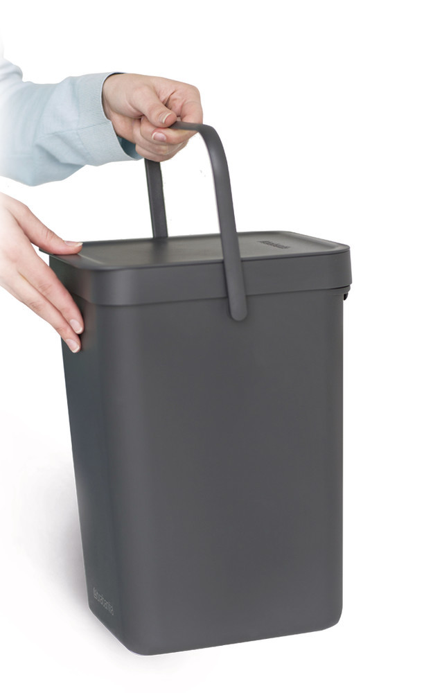 Waste collector Sort und Go, grey, 6 l, W 200 x D 245 x H 181 mm, 1 unit(s)