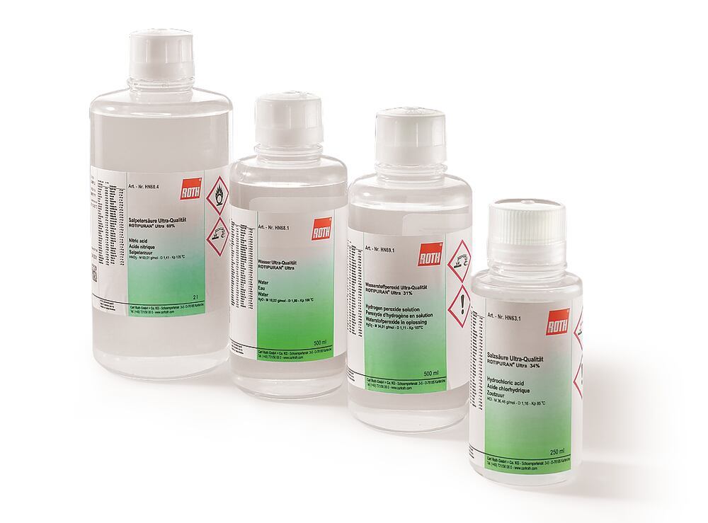 Sulphuric acid , ROTIPURAN® Ultra, 95 %, 250 ml, plastic (FEP)