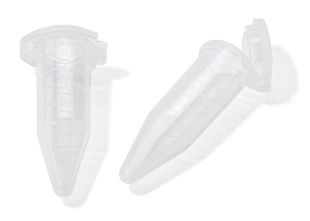 Safety reaction tubes 5 ml, non-sterile, made of PP, colourless, 100 unit(s)