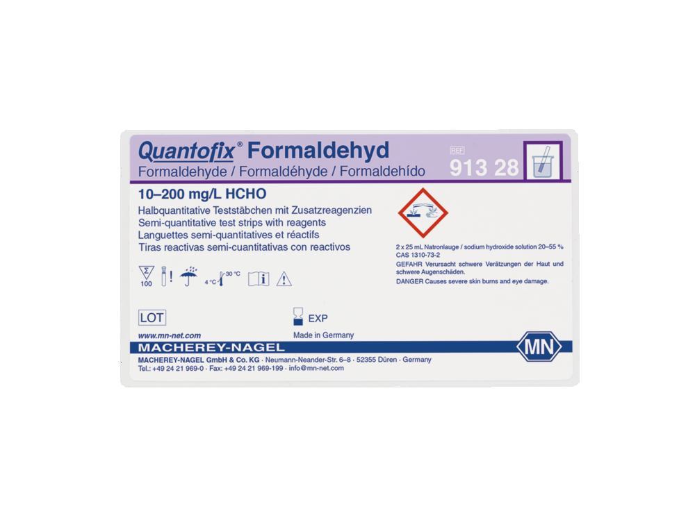 Quantofix® test strips, formaldehyde, L 95 x W 6 mm, 100 unit(s)