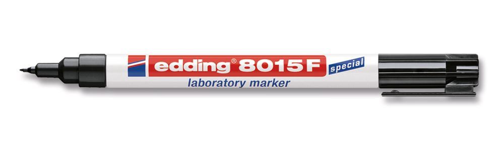 Laboratory markers, edding®, black, 8015F, round tip, extra fine, 0,75 mm