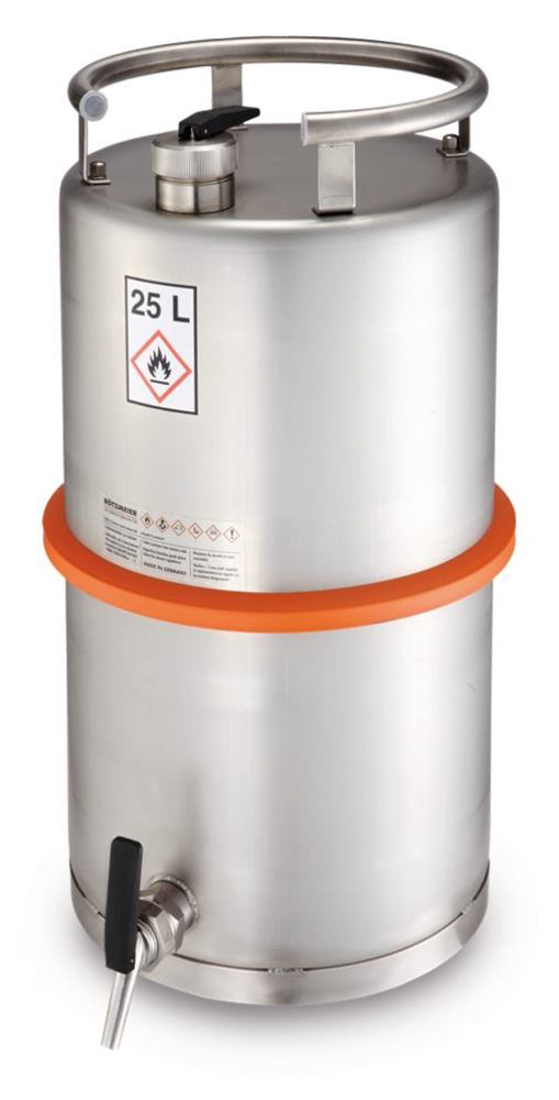 Safety barrel, with tap, 25 l, 1 unit(s)