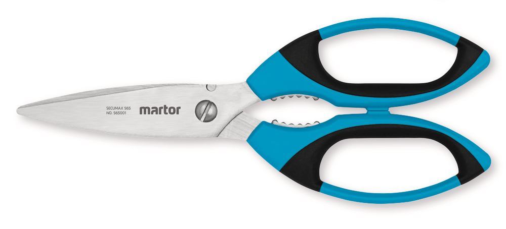 Safety shears, stainless steel, lenght  215 mm, cutting lenght 70 mm, 1 unit(s)