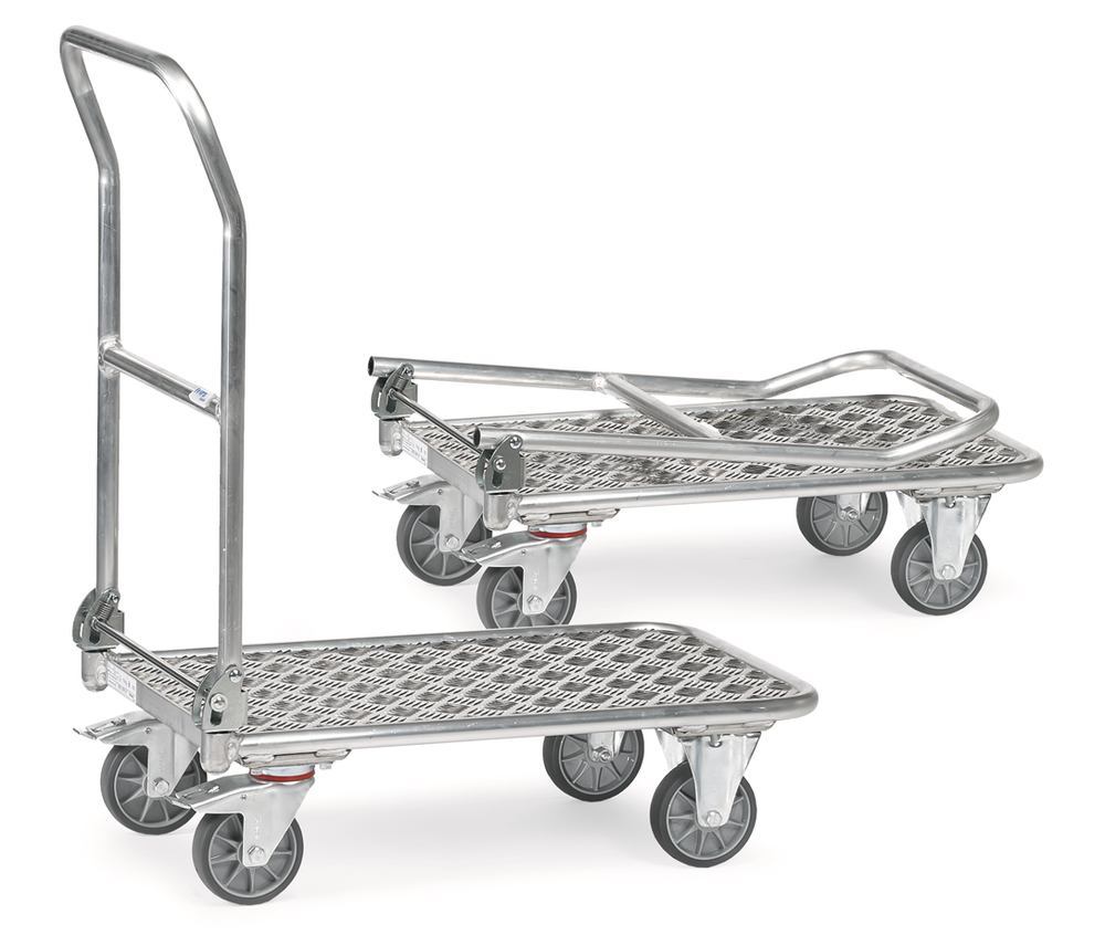 Collapsible cart, aluminium frame, L 995 x W 620 x H 965 mm, 1 unit(s)