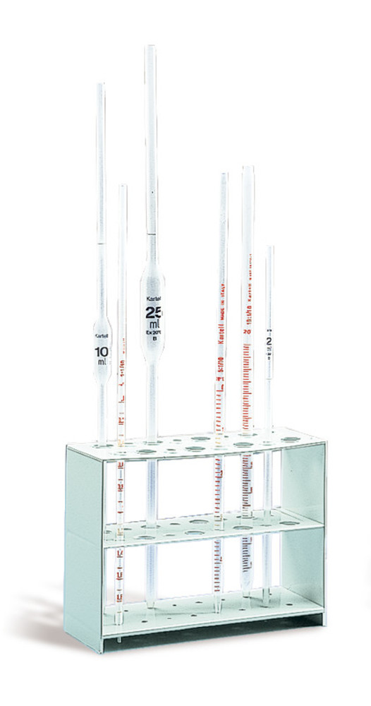 Pipette stand, PP, 16 spaces, L 200 x W 75 x H 150 mm, 1 unit(s)