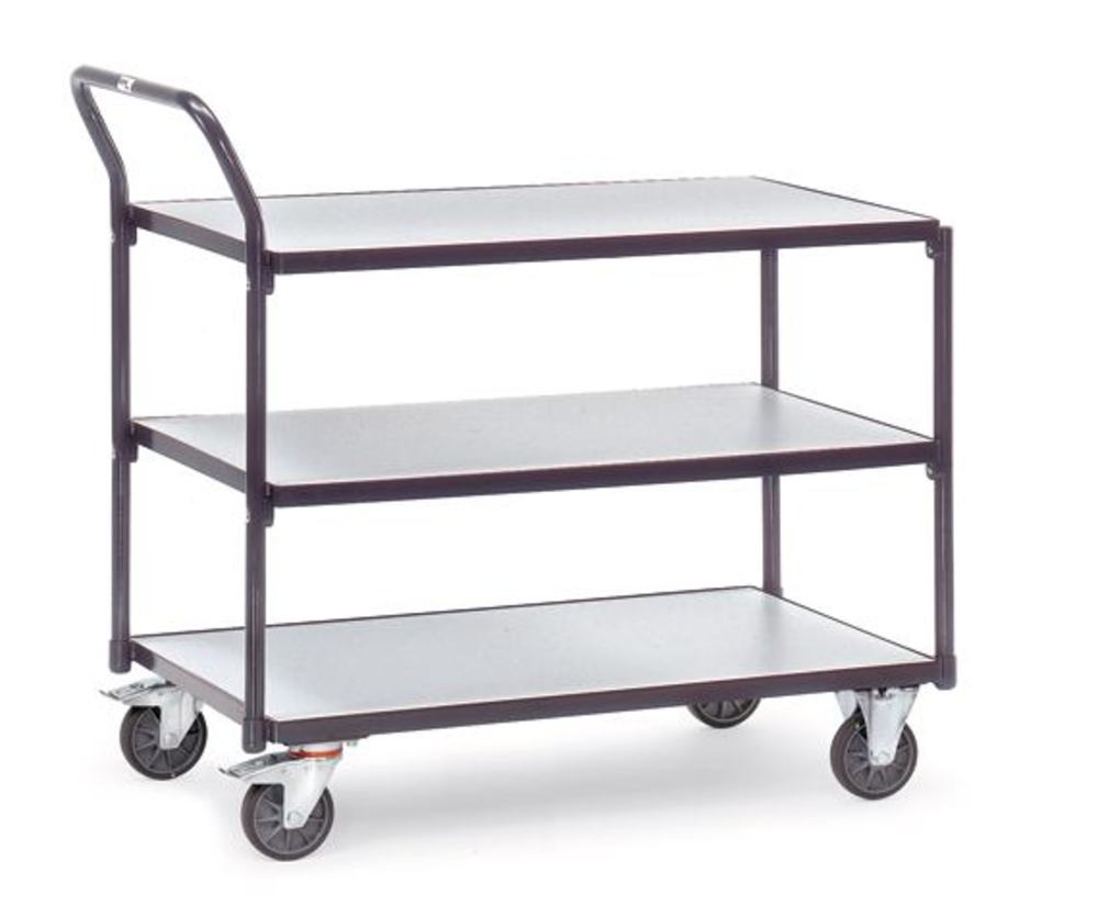 Table trolley, 3 bases, platform size 850 x 500 mm, 1 unit(s)
