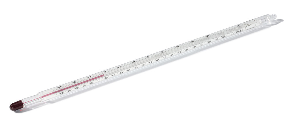 Glass thermometer, 0 to +200 °C/1 °C, calibrated with certificate, 1 unit(s)