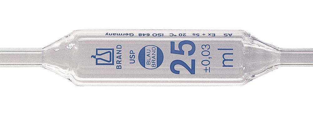 BLAUBRAND® bulb pipettes, 8 ml, class AS, USP, 1 marker, 6 unit(s)