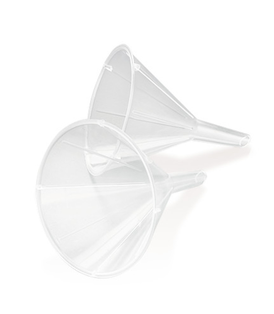 Rotilabo® single-use funnel, PS, Ø spout, inside 4.3 mm, H 69 mm, 100 unit(s)