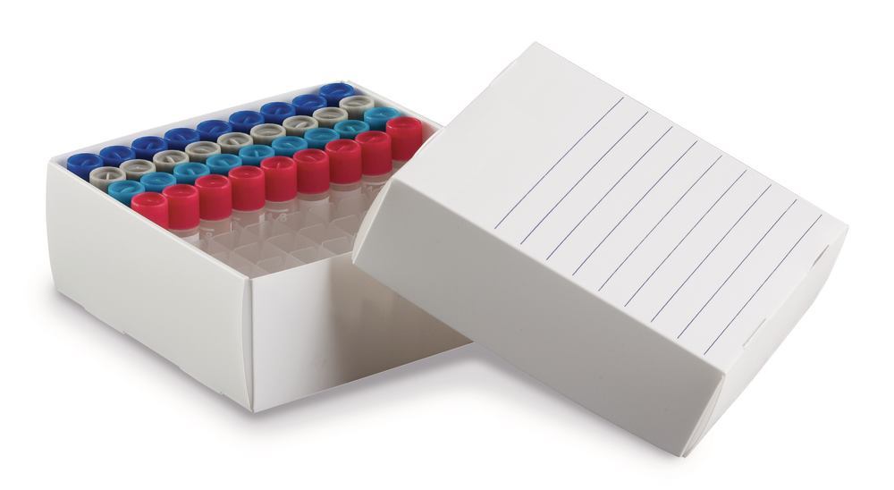 Cryogenic boxes, foldable, white, 81 slots, 1.5/2 ml, 10 unit(s)