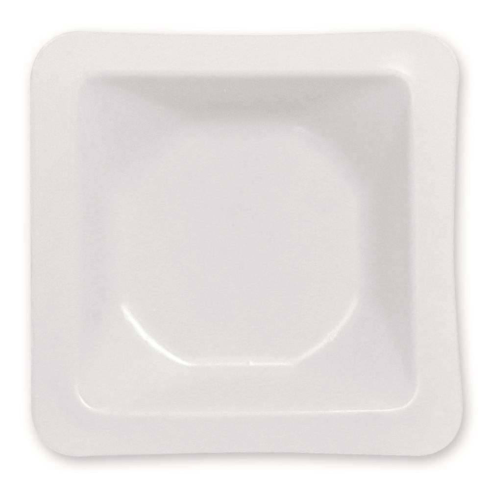 Rotilabo®-disp. weighing pans, standard, 8 ml, PS, white, L46 x W46 x H8mm