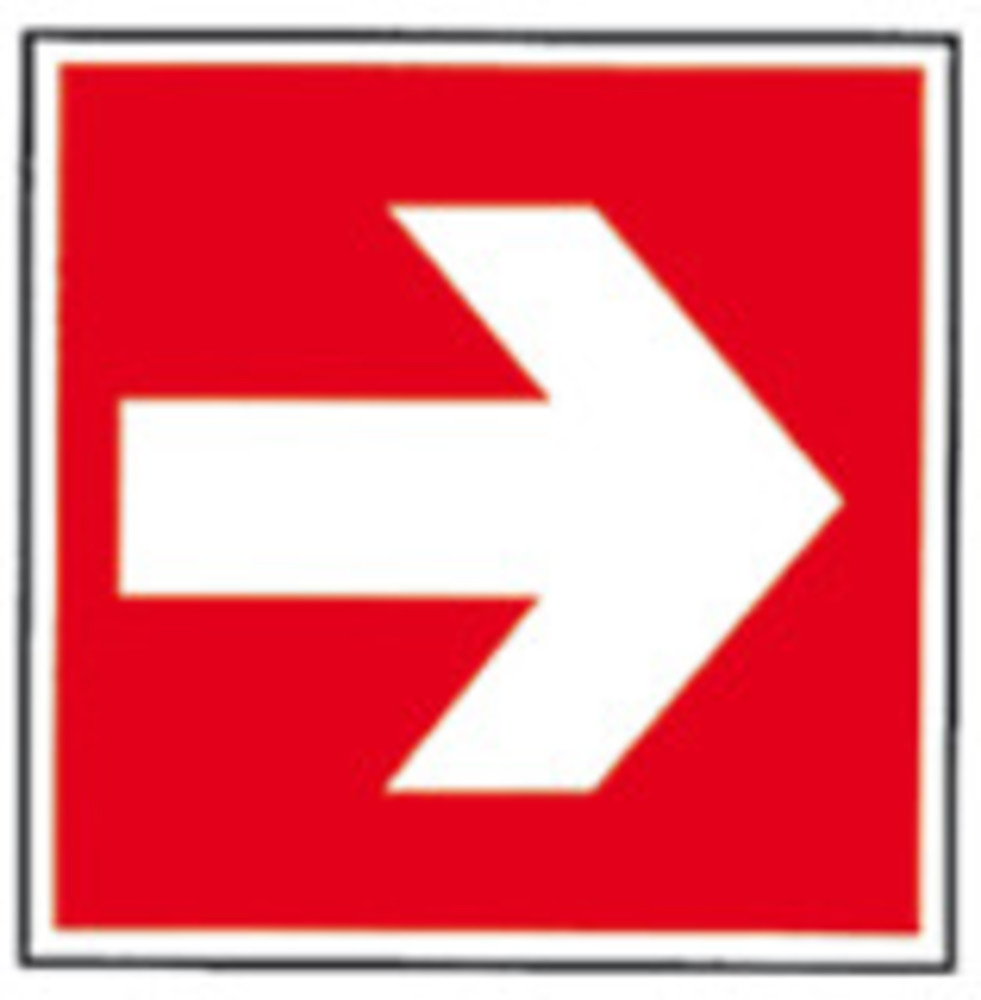 Fire protection sign, direction arrow, 200 x 200 mm, 1 unit(s)