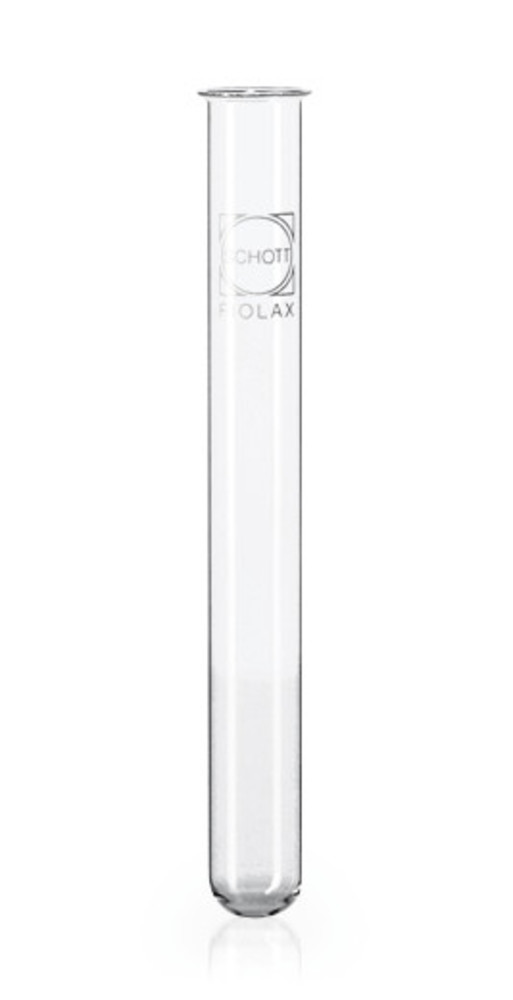 FIOLAX® test tubes, beaded rim, borosilic. glass 4.9, thin walled, 25 ml
