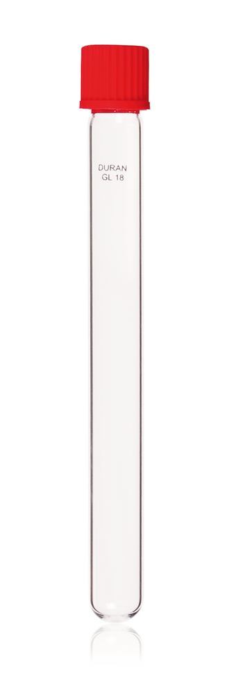 Culture tube with screw cap, DURAN®, thread GL 18, Ø 18 x L 180 mm, 50 unit(s)
