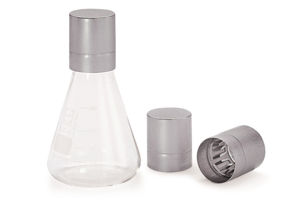 Erlenmeyer-CAP-caps, for glasses Ø 37/39, silver