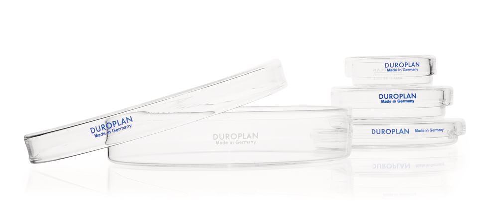 DUROPLAN® petri dishes, borosilicate gl., two pieces, Ø outer 120 mm, H 20 mm