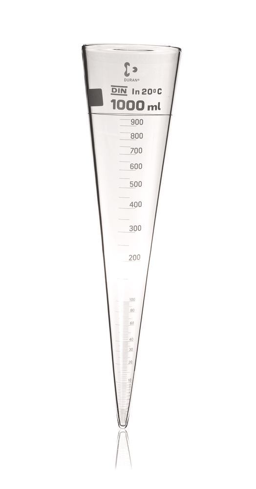 Imhoff sedimentation cone, DURAN®, graduated, 1000 ml, 1 unit(s) — Carl Roth, cod K618.1