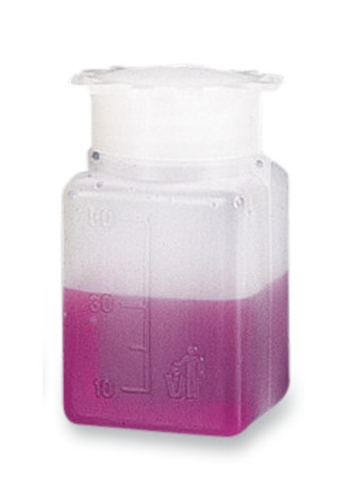 Wide neck-rectangular bottles, HDPE, can be leaded, 50 ml, 10 unit(s)