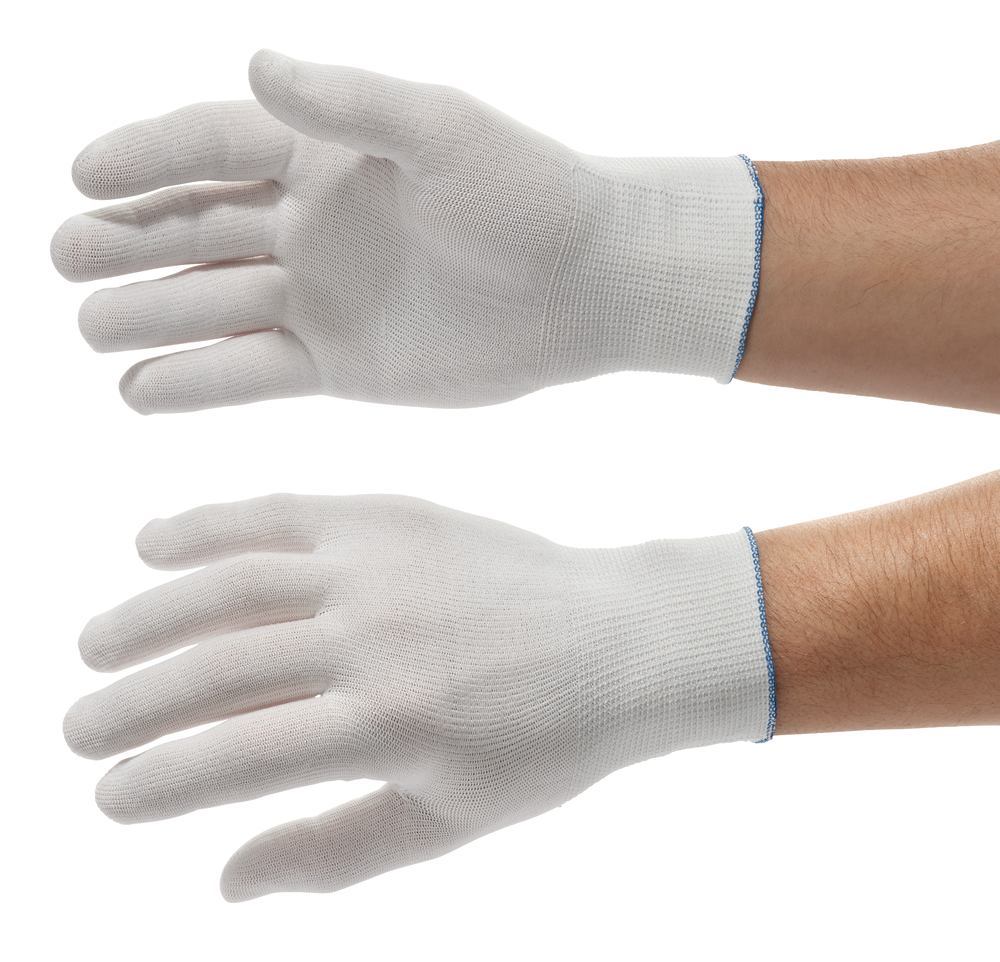 KleenGuard G35 inspection gloves, 100% nylon, white, size L, 12 pair