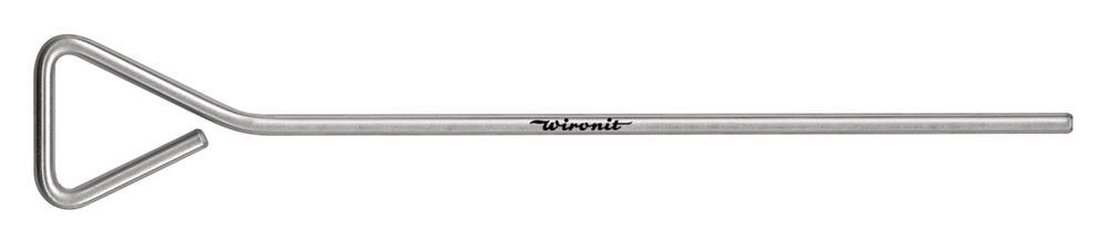Drigalski spatula straight, L 150 mm, stainless steel Wironit, 1 unit(s)
