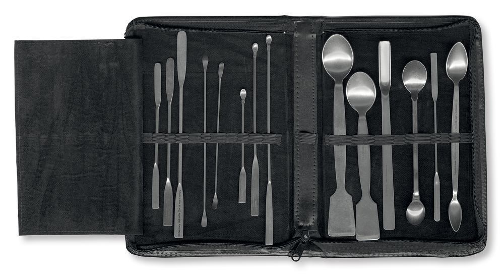 Spatula set, 14 pieces, in zip-up case, 1 unit(s)