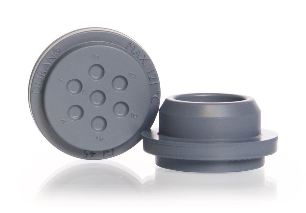 DURAN® GL 45 bottle stopper, made of bromobutyl rubber, 10 unit(s)