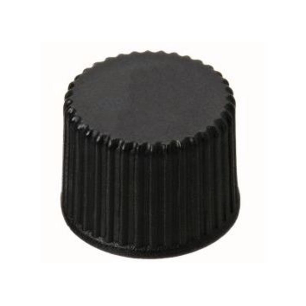 Screw caps, PP, black, ND8, without borehole, without septum, 100 unit(s)
