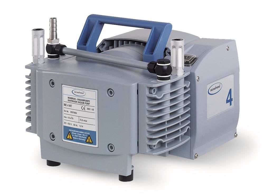 Membrane controlled pump ME 4 NT, final pressure 70 mbar, sound absorbers