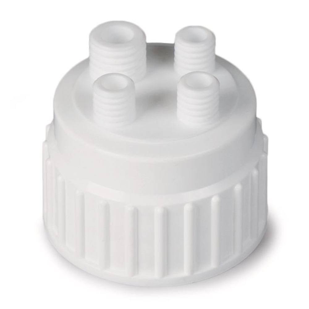 Multiple distributor f. bottles, 2xGL18/1xGL25, suitable f. Nalgene 83 B