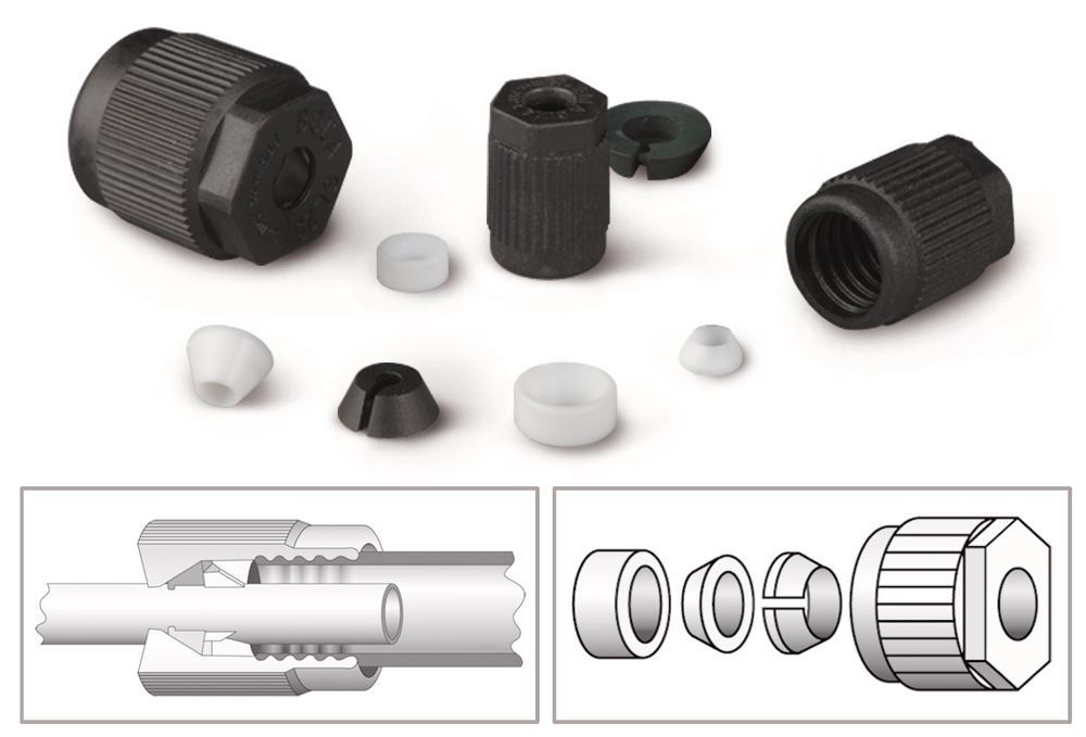 HT laboratory screw joint, GL 14,, for hose outer Ø 8.0, 1 unit(s)