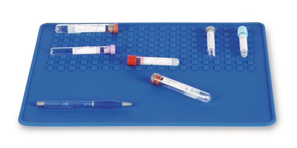 Silicone laboratory mat, Standard, blue, L 379 x W 325 x H 2 mm, 1 unit(s)