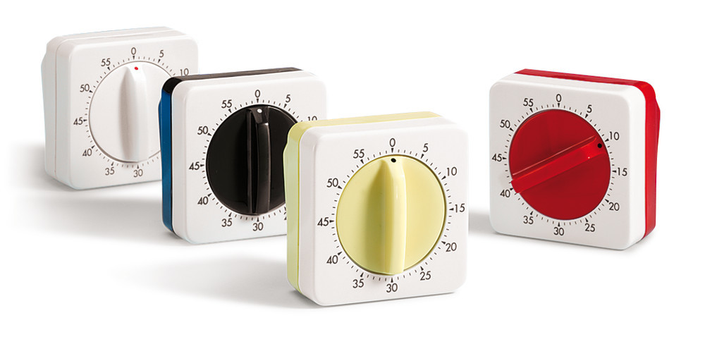 One-hour signal timer, white/yellow, W 70 x D 40 x H 70 mm, 1 unit(s)