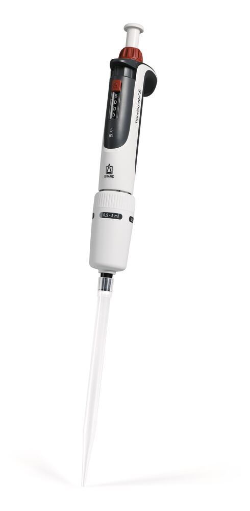 Microlitre pipette Transferpette® S, 1-channel, variable, D-5000, 500-5000 µl
