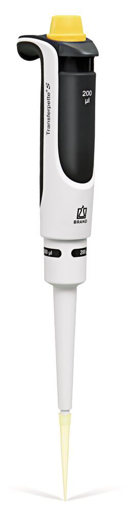 Microlitre pipette Transferpette® S, 1-channel, fixed, F-200, 200 µl, 1 unit(s)