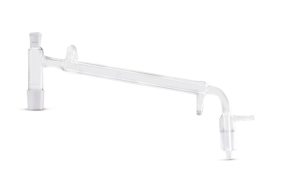 Distillation bridge, Liebig condenser a., vacuum stopper, DURAN®, L 160 mm