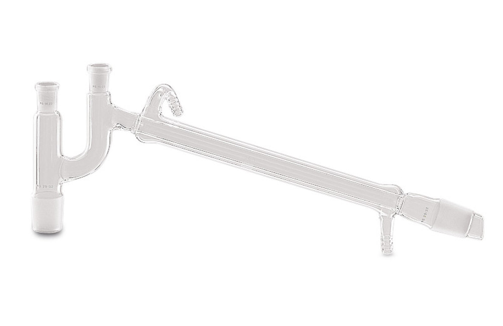 Distillation bridge acc. to Claisen, L 160 mm, core 14/23, sleeve 14/23