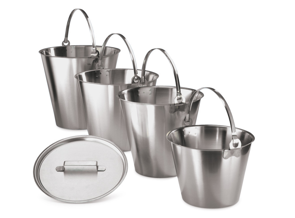 Stainless steel bucket, Remanit 4301, 12 l, 1 unit(s)