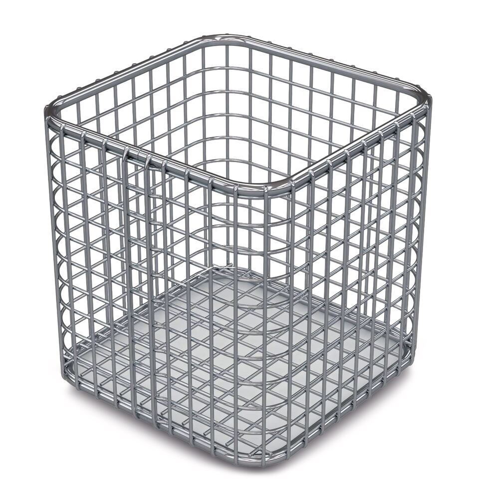 Rotilabo® sterlis. basket, stnless steel, stainless steel, L 100xW 100xH 100 mm
