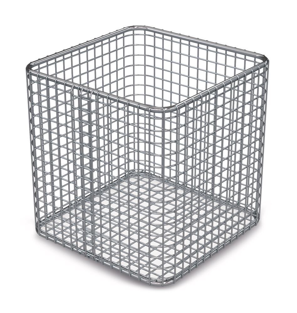 Rotilabo® sterlis. basket, stnless steel, stainless steel, L 140xW 140xH 140 mm