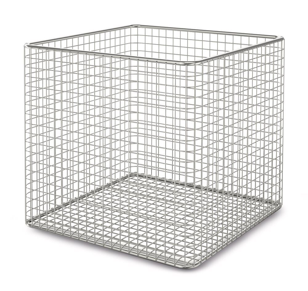 Rotilabo® sterlis. basket, stnless steel, stainless steel, L 180xW 180xH 180 mm