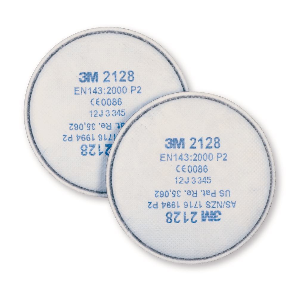 Round particulate filters, 3 M, EN 143, filter P2R, active charcoal, 20 unit(s)