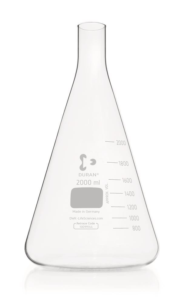 Culture flask in Erlenmeyer shape, 2000 ml