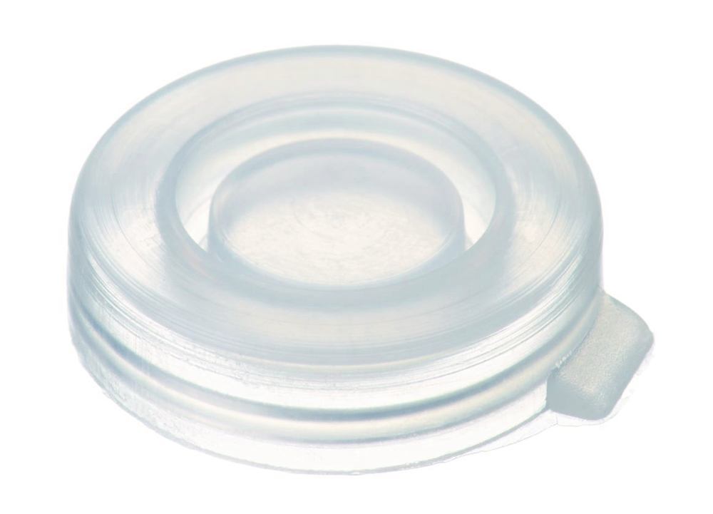 Snap-on lids for ND18, PE, transparent, closed, 100 unit(s) — Carl Roth, cod LC86.1