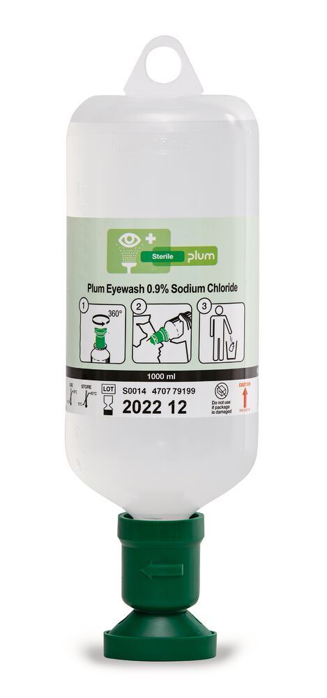 Disposable eye wash bottle, 1000 ml, for one eye, 1 unit(s)