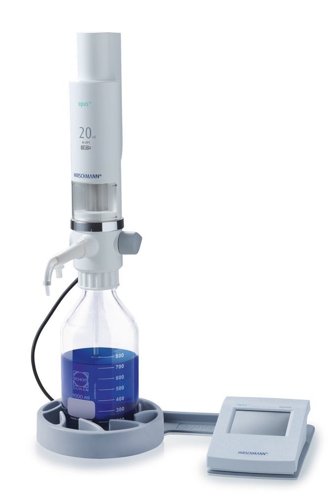 Digital dispenser opus® dispenser 20 ml, 0.1 to 200 ml, < 1µl, W 63xD 80xH 320mm